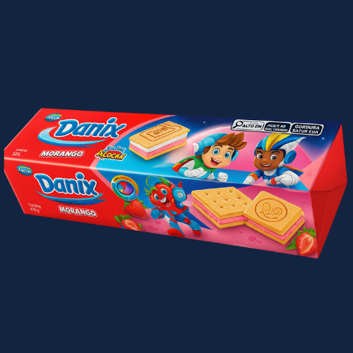 Biscoito Recheado Danix Morango