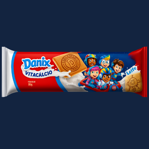 Biscoito Recheado Danix Vitacálcio Sabor Leite